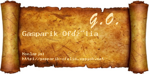 Gasparik Ofélia névjegykártya